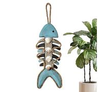 Medidor de Temperatura Retro - Arte de Pared de Hueso de Pescado de Madera Termómetro Ambiental de 36 x 11 cm, decoración del hogar Vintage, termómetro Funcional Decorativo, Pantalla de Pared única |