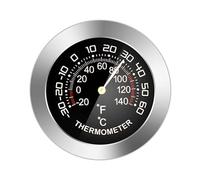 Medidor de temperatura y humedad para coche, medidor de medición, tipo de esfera, mini termómetro analógico de metal mecánico/higrómetro tipo de esfera, mini termómetro analógico de metal