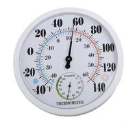 Medidor de temperatura y humedad para interiores y exteriores con pantalla analógica para dial diseñado para un monitoreo ambiental fiable (blanco)