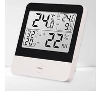 Medidor de temperatura y humedad para invernaderos farmacias, pantalla de escritorio de montaje en pared de doble medición con monitoreo en tiempo real