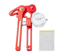 Medidor de tensión de radios para construcción de ruedas, herramienta tensiómetro de aleación de aluminio compatible con ruedas de bicicleta de 26/27.5/700C/29 pulgadas, mecánico (reloj mecánico rojo)