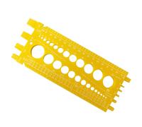 Medidor De Tornillos De 1 Pieza, Regla De Medición para Tuercas, Identificador De Pernos, Escala De Tuercas, Plástico, 22x8,5x0,7 Cm, Amarillo