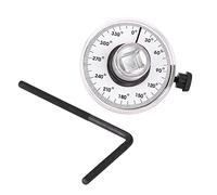 Medidor de Torque Angular Ajustable, Llave de Torsión de ángulo de Transmisión de 1 2 Pulgadas Medida 1 2 Llave de Torque en el Juego de Herramientas de Calibre de Automóvil 360