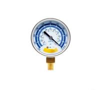 Medidor de vacío 63 mm/80 mm G1/8 pulgadas carcasa de acero inoxidable para resistente a golpes rango de medición 0 hasta -1000 Mbar para bomba de vacío V-i120/125E/140/240 Plata (S)