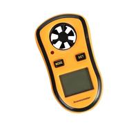 Medidor de velocidad del viento, medidor flujo aire, herramienta medición la, anemómetro digital mano for golf, vuelo, navegación, surf en casa(Yellow 5.78x10.43cm)