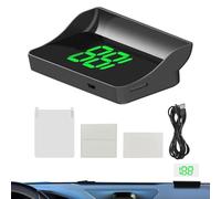Medidor de velocidad para coche digital - Pantalla de cabeza alta HUD parabrisas | Monitor de velocidad LED para sedán, SUV, camiones, autobús, scooters, accesorio para coche de seguridad y conducción