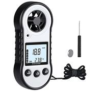 Medidor de viento digital, caudalímetro de aire con herramienta de temperatura del viento -10 ° C ~ 45 ° C, Anemómetro para medir la velocidad del flujo de aire, medidor de viento