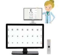 Medidor de visión digital, gráfico de agudeza visual LCD de 18.5/21.5 pulgadas con control remoto, soporte 4K, distancia ajustable de 1 a 6 m, para exámenes oculares