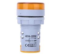 Medidor de voltaje con pantalla digital LED AD16 22DS Luz indicadora LED superbrillante AC 60V 500V Voltímetro para gabinetes de control de distribución de energía Cajas de (Amarilla)