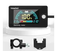 Medidor de voltaje de batería impermeable, con alarmas y sensor de temperatura -20 ~ 80 ℃ 12 V 24 V 36 V 48 V 60 V 72 V 84 V plomo-ácido/Li-ion / LiFePO4 protector de batería - con soporte de montaje