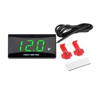 Medidor de Voltaje de Batería - Pantalla LCD 0-20V Indicador Pequeño,Medidor Digital De Voltaje De Batería Para Vehículos - Para Barco Coche Moto Camión RV ATV Sedán Pickup Scooter SUV Tablero