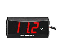 Medidor De Voltaje De La Batería | Voltímetro Con Pantalla Digital LED | Probador De Voltagee Impermeable | Medidor De Baterías De Automóvil Confiable De 12 V Para Automoción, Marina Y Motocicletas, P
