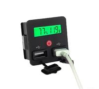 Medidor de voltaje del probador de la capacidad de la batería, 45,2 x 44,2 milímetros indicador de capacidad voltímetro probador de batería de plomo-ácido con cargador USB