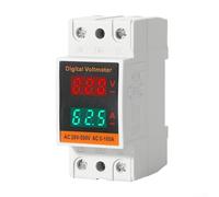 Medidor de voltaje y corriente de doble pantalla AC 50 500 V y 0 100 A con carcasa ignífuga, diseñado para un seguimiento eficiente del consumo de energía