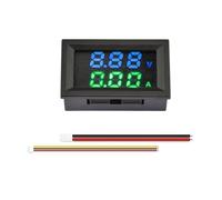 Medidor de voltaje y corriente M430 CC 4-30 V, medidor de potencia, temperatura, amperímetro digital, probador de voltaje y corriente 10 A/50 A/100 A(Blue green,100A)
