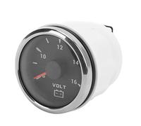 Medidor de Voltímetro Marino, 52 Mm Medidor de Voltaje Marino 8-16V Puntero Voltímetro Impermeable Medidor de Voltaje Marino Medidor de Voltaje de Barco con Luz de Fondo de 7 Colores para(negro)