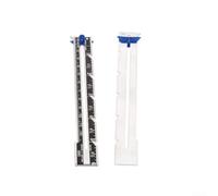 Medidor deslizante de metal y plástico para coser acolchado para tejer medidas margen de costura profundidad del dobladillo espaciado de ojales y diseño circular (azul)
