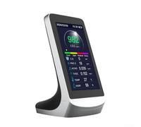 Medidor detector de calidad del aire 8 en 1 PM2.5 CO HCHO TVOC Temperatura Humedad con almacenamiento de datos Real- App conectada para Industrial in
