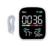 Medidor Detector de Calidad del Aire PM2.5 medidor de Monitor de Humedad y Temperatura para el hogar