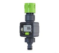 Medidor digital de agua de jardín con pantalla LCD, caudalímetro para manguera de agua, IPX6 resistente al agua, unidades ajustables galón/litro, medición precisa de riego para