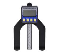 Medidor digital de altura para grosor de mesa con regla de medición de pie, transportador, ángulo de profundidad biselado, azimut, plegable, base de trazador
