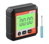 Medidor digital de ángulo de nivel con base magnética para medición absoluta y relativa, resolución de 0,05°, precisión de ±0,1°, función de bloqueo de datos, rojo y blanco