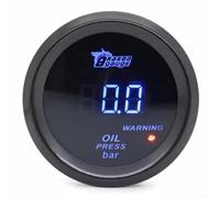 Medidor digital de coche con pantalla LED azul, tamaño de 52 mm, Turbo Boost y monitoreo de temperatura/presión de aceite/agua, alimentación de 12 V CC, para diagnóstico automotriz (medidor de presión