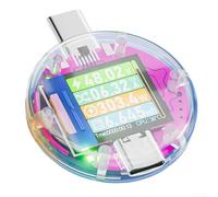 Medidor digital de corriente de voltaje con probador USB incorporado para seguimiento de consumo de energía de 48 V (transparente)