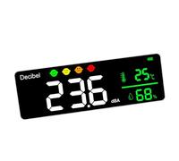 Medidor digital de decibelios e higrómetro térmico montado en la pared para entornos industriales, medidor de niveles de sonido montado en la pared con sensores de temperatura y humedad para una