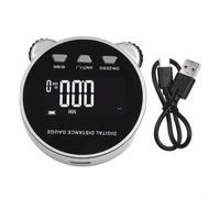 Medidor digital de distancia de rodillo de 200 m, rueda de medición electrónica recargable USB-C con pantalla LCD, mide superficies rectas y curvas, 5 unidades mm/cm/m/in/ft, carcasa de metal