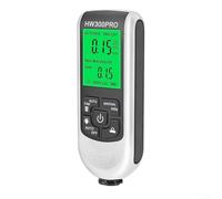 Medidor digital de espesor de pintura compatible con Hw-300pro, medidor de revestimiento electromagnético, función de grabación de datos para superficies metálicas, blanco (blanco)