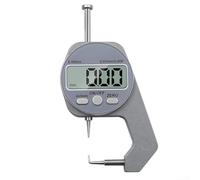 Medidor digital de grosor 0-10 mm | Micrómetro electrónico con 3 cabezales intercambiables para tela de papel de metal fino | Herramienta de medición de inspección de cuerpo de aleación de aluminio