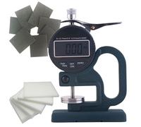Medidor digital de grosor de esponja, probador de grosor de papel de alta precisión, rango de 0 a 12,7 mm, resolución de 0,01 mm, pantalla grande, sonda de acero inoxidable, para tela de goma espuma