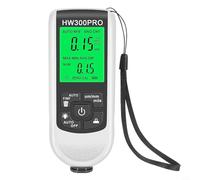 Medidor digital de grosor de revestimiento con pantalla LCD de retroiluminación, alta resolución de 1 μm para medición de revestimientos automotrices e industriales, negro (blanco)