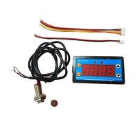 Medidor digital de horas impermeable de 4 dígitos, medidor de velocidad portátil de 30 a 80000 rpm, interruptor de pasillo, tacómetro, interruptor de pasillo, pantalla de contador con panel de