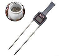 Medidor digital de humedad de heno con pantalla LCD retroiluminada, probador de humedad de grano portátil para huerto de hierba de alfalfa, hierba de oveja real, sonda de acero de 450 mm