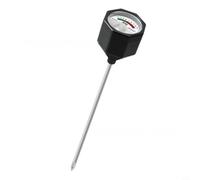Medidor digital de humedad y pH para jardín, agricultura y plantas, sin batería, con sonda de metal, resistente dispositivo de prueba de humedad y acidez (PH Black Model)