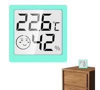 Medidor digital de humedad y temperatura: minimedidor de 4,2 x 0,6 cm, material ABS, higrómetro de alta precisión con pantalla LCD de fácil lectura | Termómetro electrónico para habitación de bebé, fr