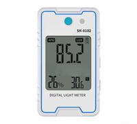 Medidor digital de iluminancia 0.1-999900 Lux probador de luz con análisis de parpadeo para luces LED de crecimiento, dispositivo portátil de mano 7 x 4 x 1 cm (SK-8102)