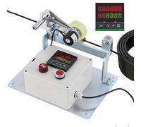 Medidor digital de longitud de cables, contador de medición de longitud de alambre con función de alarma, configuración de valor inicial, contador de longitud de cable con rueda giratoria