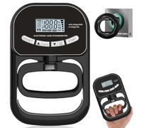 Medidor digital de mano de 180 kg con anillos de silicona de 70-80 libras, cuchillo de fuerza de agarre electrónico con pantalla LCD, dinamómetro de mano, medidor de fuerza de agarre para deportes