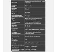 Medidor digital de nivel de sonido FDM10 con pantalla LCD, rango de 30-130 dB, precisión de ± 1,5 dB, ponderación A, frecuencia de 31,5-8,5 kHz, para medio ambiente