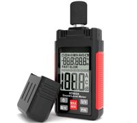 Medidor digital de nivel sonoro con indicador de temperatura y humedad, 30-130 dBA ± 1,5 dB, retroiluminación LCD, modo rápido/lento, carcasa impermeable para industria y (HT602A)