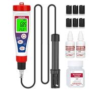 Medidor digital de oxígeno disuelto con cable sonda de 4,92 pies, analizador de oxígeno medidor DO con accesorios, kit de prueba para acuarios y estanques 0.0-40.0mg/l para acuario, vino