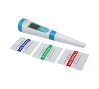Medidor digital de pH con ATC para alimentos y agua, probador de resolución precisa de 0,01 para elaboración de cerveza, hidroponía, acuarios, suelo, queso, carne, 220 mm, color blanco