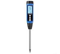 Medidor digital de pH del suelo con pantalla LCD | Alta precisión 3-14 Rango de pH 0-19.99ms/cm Prueba de humedad | Operación portátil con un solo botón para agricultura de jardín y granja (605)