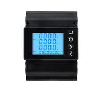 Medidor digital de potencia en vatios RS485, medidor de consumo de corriente for riel DIN trifásico, HD, W, Var, Hz, VA, 220 V(With 150A CT)