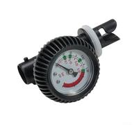 Medidor digital de presión de aire con armadura de goma para inflable para kayak y canoa, cuenta con lectura de escala de barra Psi dual y adaptadores de manguera larga para válvulas de hora, diseño