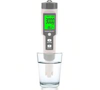 Medidor digital de salinidad for acuarios, 5 en 1 con pH, TDS, CE y temperatura, herramienta precisa for medir la salinidad de piscinas y agua salada.,Análisis confiable