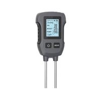 Medidor digital de suelo LCD 5 en 1 con retroiluminación for medir pH, humedad, temperatura, fertilidad y luz solar,Pruebas sin daños